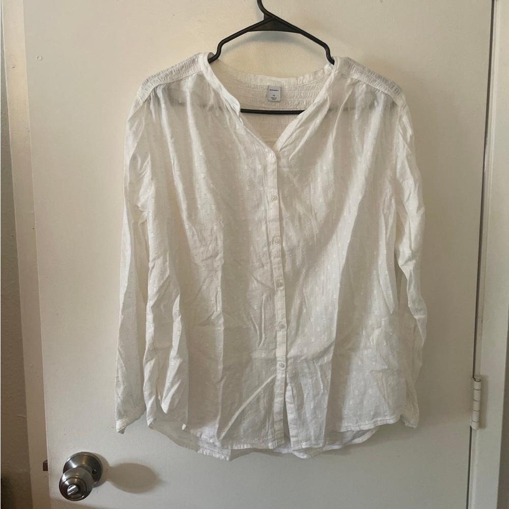 White Button-Up Blouse